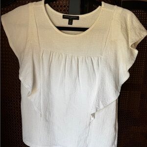 Banana Republic Cream Textured Blouse